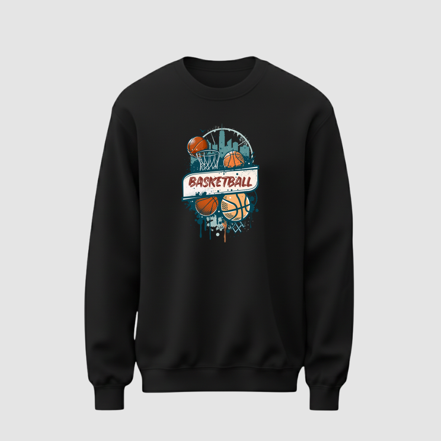 Sweatshirt Basic Erkek Siyah
