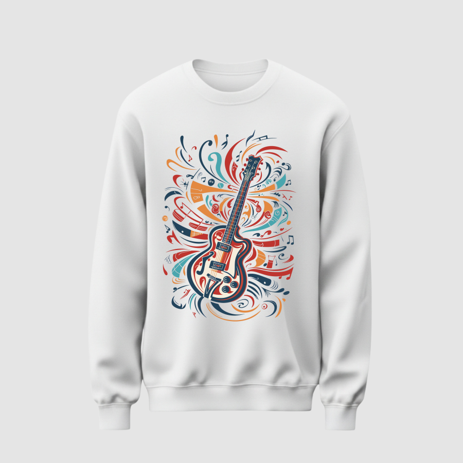Sweatshirt Basic Kadın Beyaz