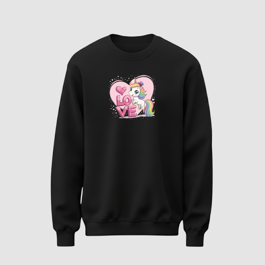 Sweatshirt Basic Kadın Siyah